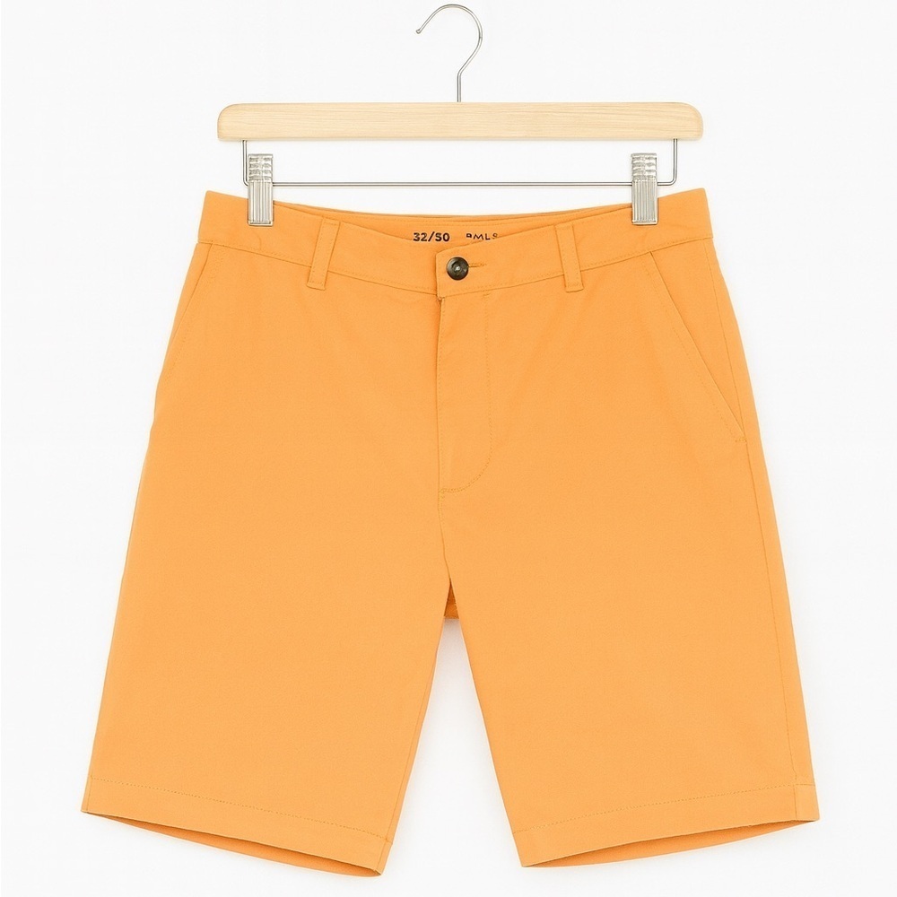 Izod Men's Flat Front Coral-Colored Button Front Size 30 Golf Shorts 9" Inseam